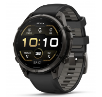 Garmin Fenix 9 Pro 47mm Carbongrau DLC Titan mit Silikon-Armband Schwarz/Kieselgrau (010-04336-16) 64 GB
