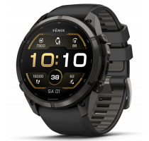 Garmin Fenix 9 Pro 51mm Carbongrau DLC Titan mit Silikon-Armband Schwarz/Kieselgrau (010-04337-16) 64 GB