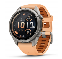 Garmin Fenix 9 Pro inReach 43mm Titan mit Silikon-Armband Shell Pink/Autumn Orange (010-04335-01) 64 GB